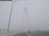 Ravenel Bridge in fog