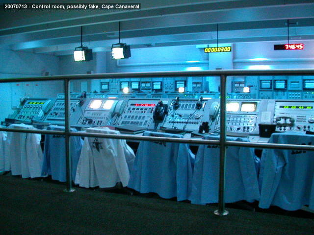 Control room, possibly fake, Cape Canaveral