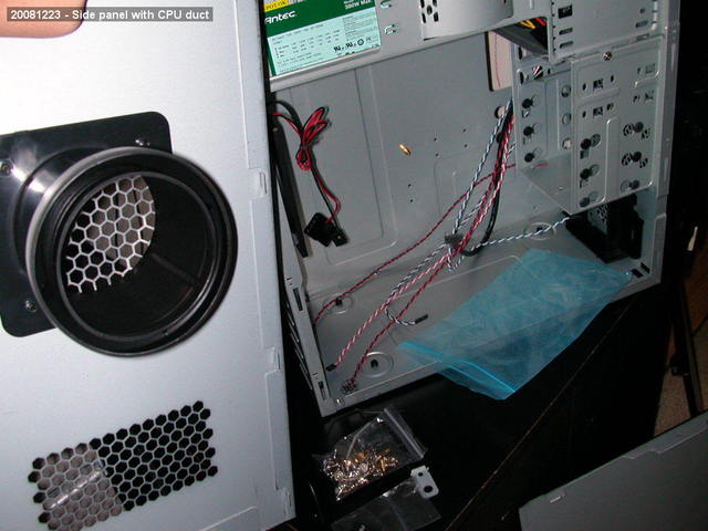Side panel with CPU duct