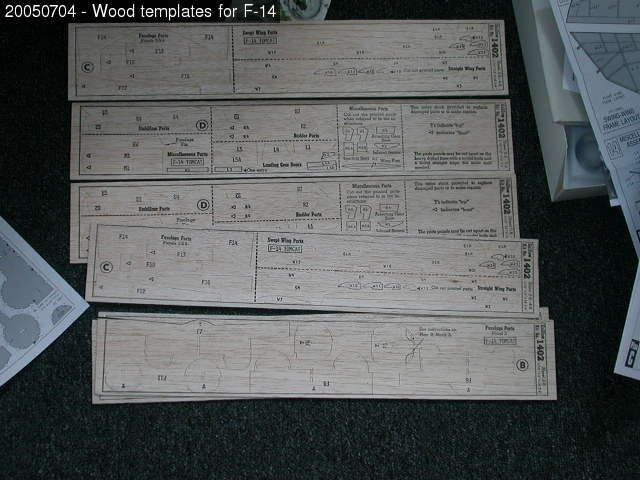 F-14 wood templates