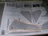 Wing frame pinned to plan