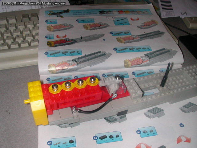 Megabloks P51 Mustang engine