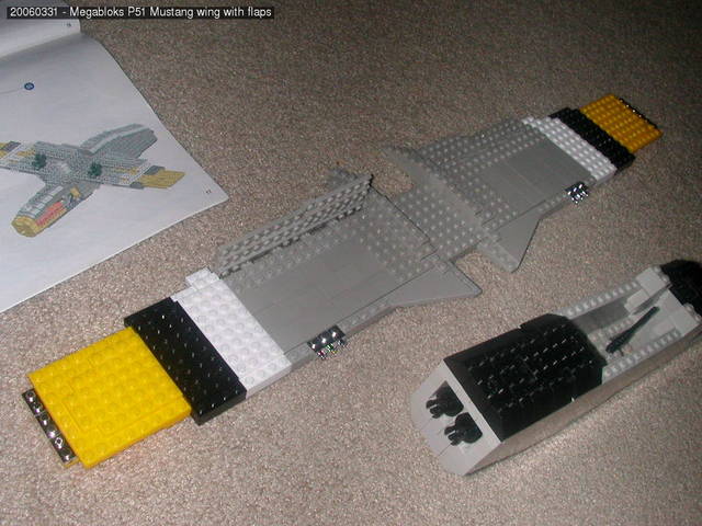 Megabloks P51 Mustang wing with flaps