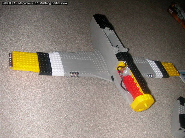 Megabloks P51 Mustang partial view