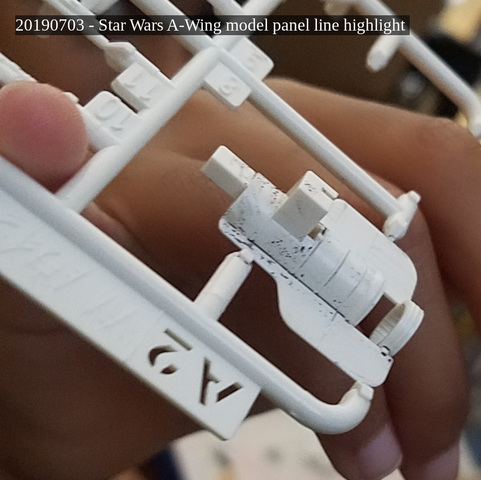 Star Wars A-Wing model panel line highlight
