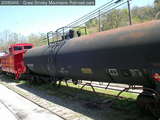 cars on siding in Bryson City, NC